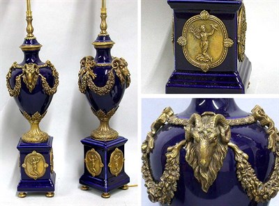 Lot 577 - Pair of Neoclassical Style Gilt-Metal Mounted...