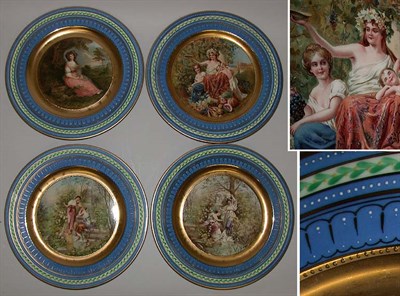 Lot 188 - Set of Four Vienna Style Porcelain Cabinet...