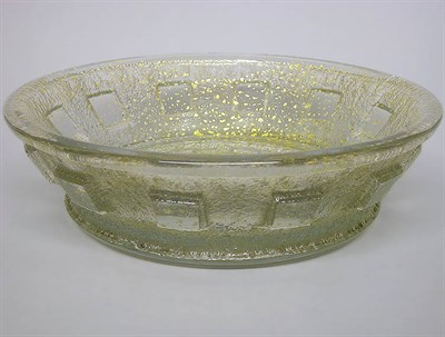 Lot 396 - Daum Nancy Glass Bowl Decorated with blocks on...