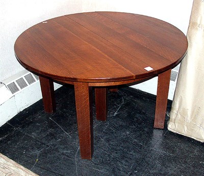 Lot 220 - Arts and Crafts Oak Dining Table Stickley...