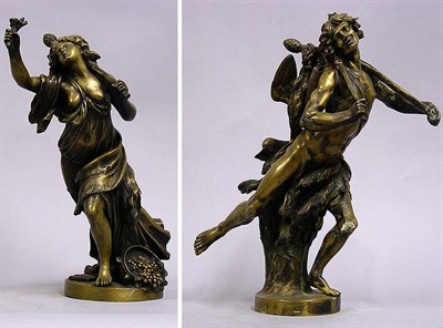 Lot 166 - Two Bronze Figures One depicting a hunter,...