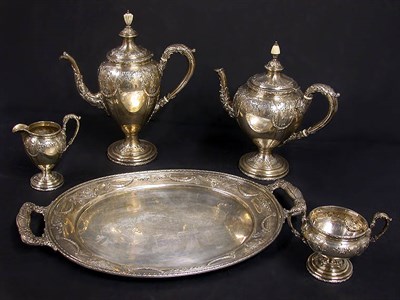 Lot 446 - Dominick & Haff Sterling Silver Tea and Coffee...