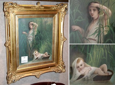 Lot 125 - Continental Porcelain Plaque Depicting Moses...