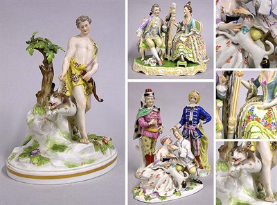 Lot 700 - Group of Five Continental Porcelain Figures...