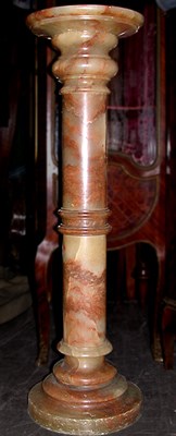 Lot 339 - Alabaster Pedestal Of columnar form. Height 36...
