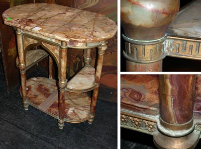 Lot 616 - Neoclassical Style Alabaster Side Table Of...