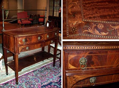 Lot 341 - George III Style Satinwood Inlaid Mahogany...