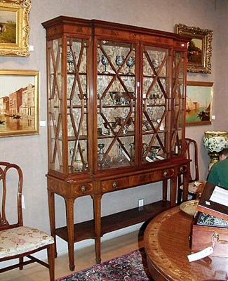 Lot 342 - George III Style Satinwood Inlaid Mahogany...