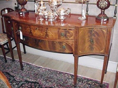 Lot 344 - George III Style Satinwood Inlaid Mahogany...