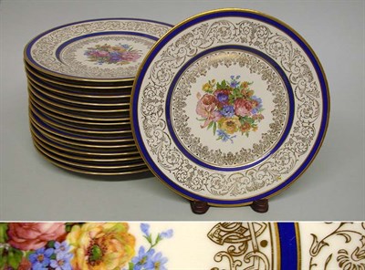 Lot 696 - Set of Fifteen Czechoslovakian Porcelain...