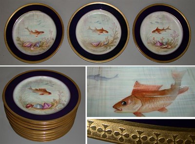 Lot 694 - Group of Limoges Porcelain Plates Comprising a...