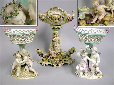 Lot 668 - Group of Three Continental Porcelain Figural...