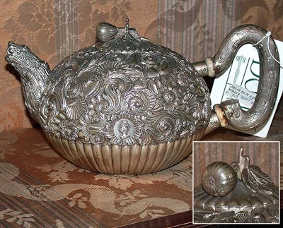Lot 444 - Victorian Silver Plated Teapot Unmarked....