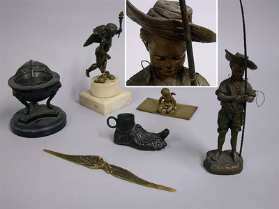 Lot 679 - Group of Continental Bronze Desk Articles...