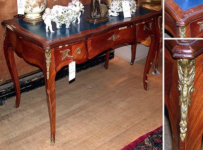 Lot 232 - Louis XV Style Kingwood Bureau Plat The inset...