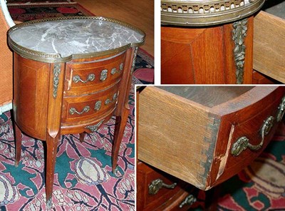 Lot 600 - Louis XV Style Marble Top Mahogany Reniform...