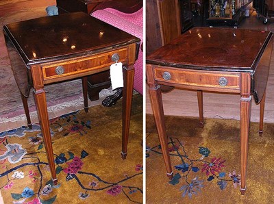 Lot 415 - Pair of Georgian Style Mahogany Pembroke Tables
