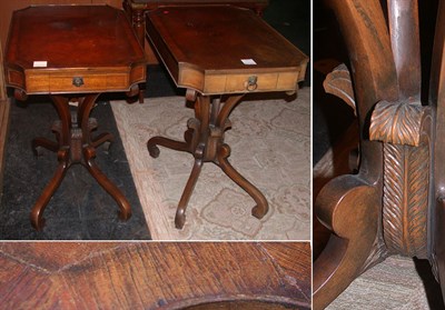 Lot 211 - Pair of Regency Style Mahogany Side Tables