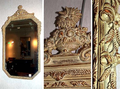 Lot 235 - Louis XVI Style Gilt Decorated Mirror