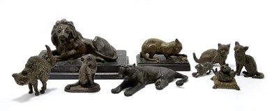 Lot 4158 - Miscellaneous Group of Nine Bronze Figures...