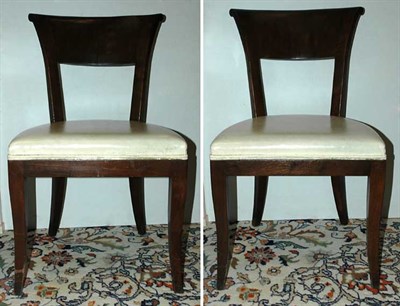 Lot 1275 - Set of Four Biedermeier Style Walnut Dining...