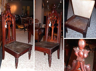 Lot 409 - Victorian Mahogany Hall Chair