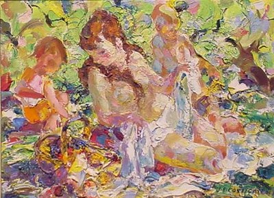 Lot 246 - John Edward Costigan 1888-1982 SUN BATHERS...