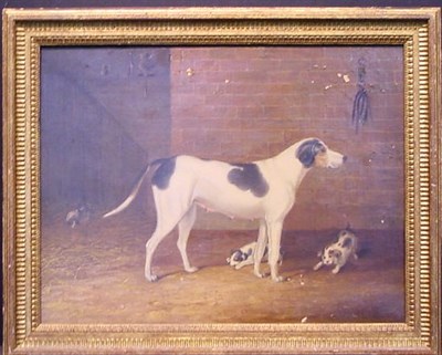 Lot 208A - W.S. Forrest MOTHER WITH PUPPIES Signed (lr)...