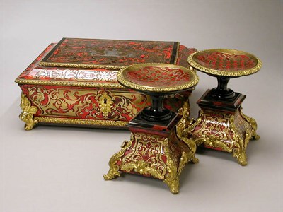 Lot 338 - Group of Boulle Articles Comprising a pair of...