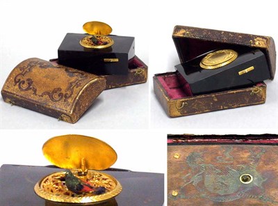 Lot 476 - Gilt-Metal and Tortoise Shell Music Box