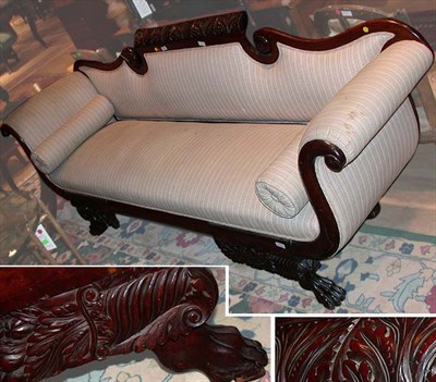Lot 472 - American Classical Mahogany Settee