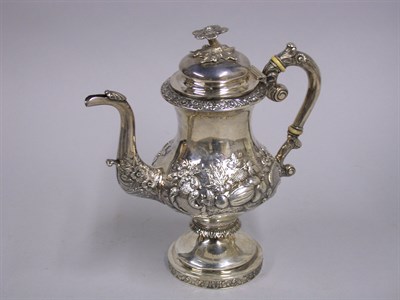 Lot 245 - Rococo Revival Coin Silver Coffee Pot Osman...