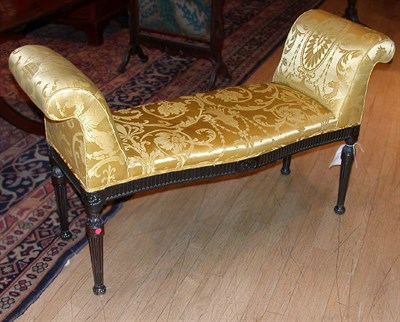 Lot 404 - Regency Style Upholstered Mahogany Bench