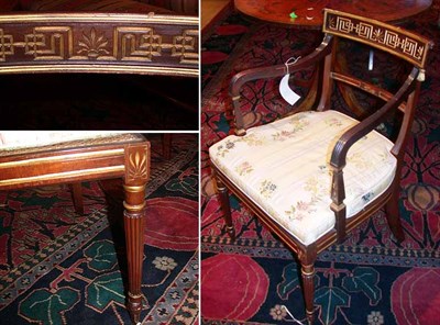 Lot 432 - Pair of Regency Style Parcel Gilt Caned...