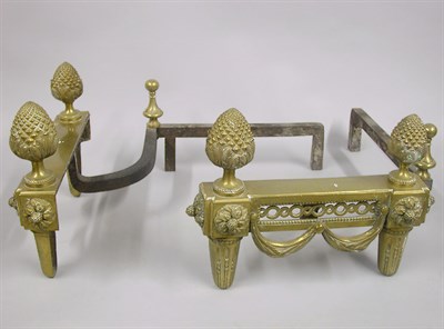 Lot 237 - Pair of Louis XVI Style Gilt-Bronze Chenets...