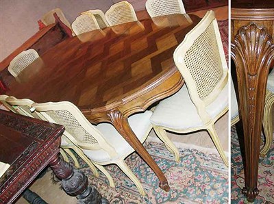 Lot 248 - Provincial Louis XV Style Walnut Dining Table...