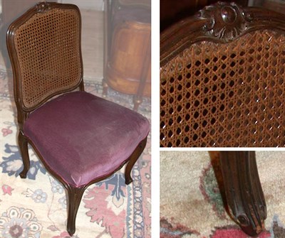 Lot 111 - Set of Eight Louis XV Style Caned and...
