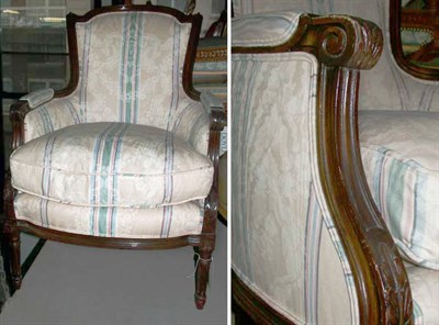 Lot 399 - Louis XVI Style Walnut Bergere