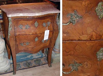 Lot 455 - Louis XV Style Marble Top Kingwood Two-Drawer...