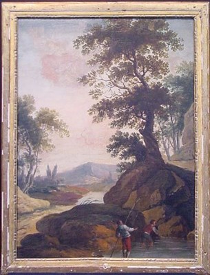 Lot 51 - Manner of Francesco Zuccarelli LANDSCAPE WITH...