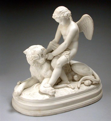 Lot 601 - Bisque Figure The Power of Love Depicting...
