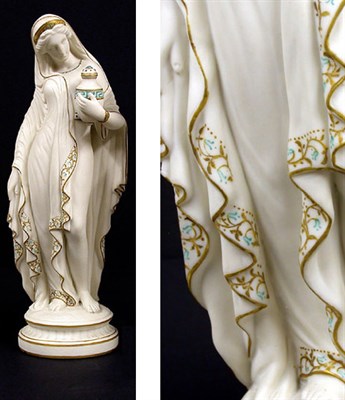 Lot 605 - Bisque Figure of a Classical Maiden Holding an...