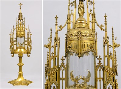 Lot 475 - Gothic Style Gilt-Metal Reliquary Tower Height...