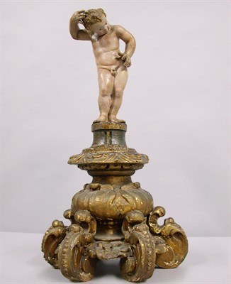 Lot 473 - Continental Polychrome Wood and Gesso Figure...