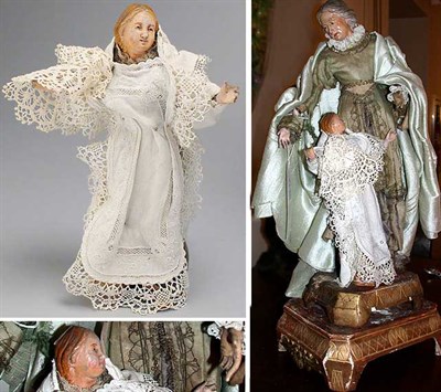Lot 371 - Two Italian Polychrome Decorated Creche...
