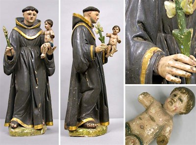 Lot 366 - Continental Polychrome Decorated Figure of...
