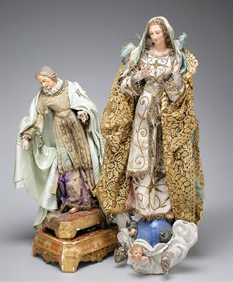 Lot 370 - Italian Polychrome Decorated Creche Figure of...