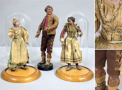 Lot 355 - Group of Three Italian Creche Figures Late...