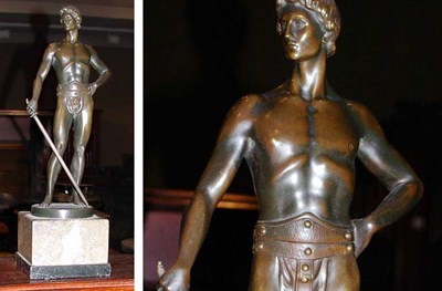 Lot 642 - Bronze Figure of a Swordsman After a model by...