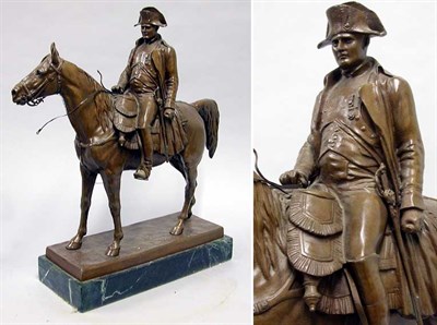 Lot 649 - Bronze Figure of Napoleon on Horseback After a...